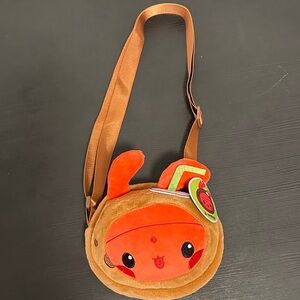 Cute Orange Boba Bunny Rabbit Plush Bag